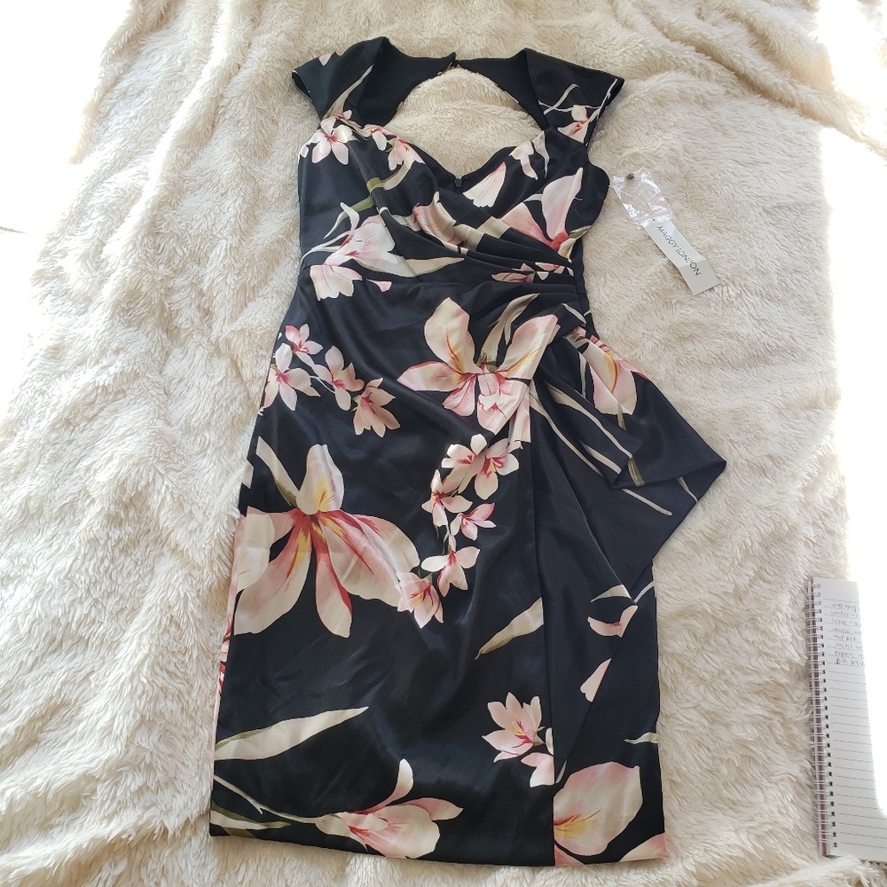 NEW Maggy London black/pink dress